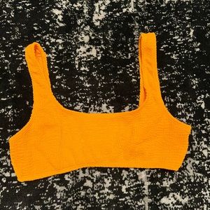 Bright orange bikini top